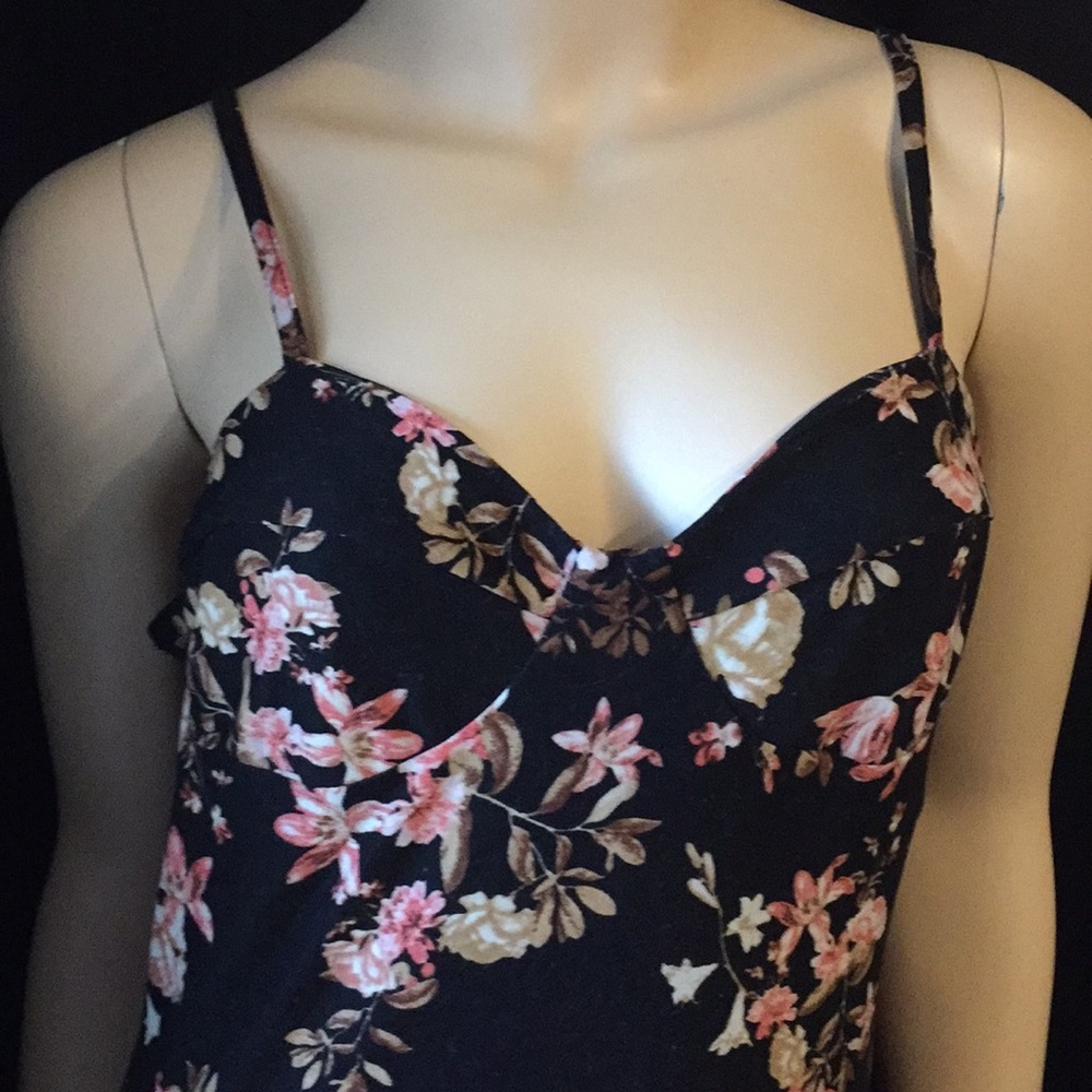 Black Floral Spring Dress by Forever 21